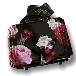 Triforce Elite Performance Travelware. Black Floral Hard Shell Makeup Case